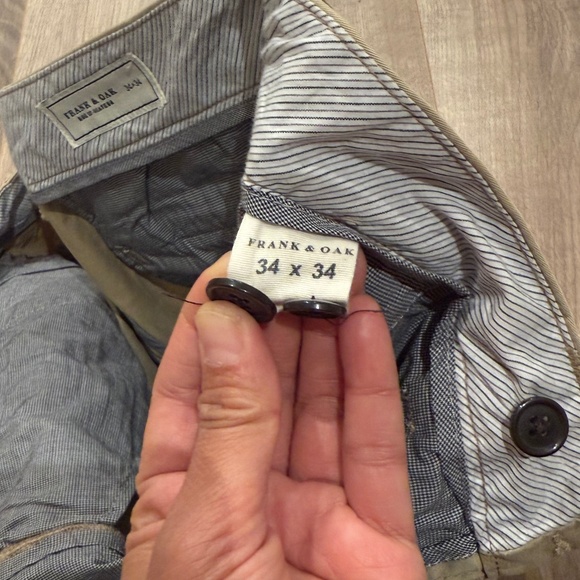 Frank & Oak men's chinos, 34" x 34" - Picture 5 of 8